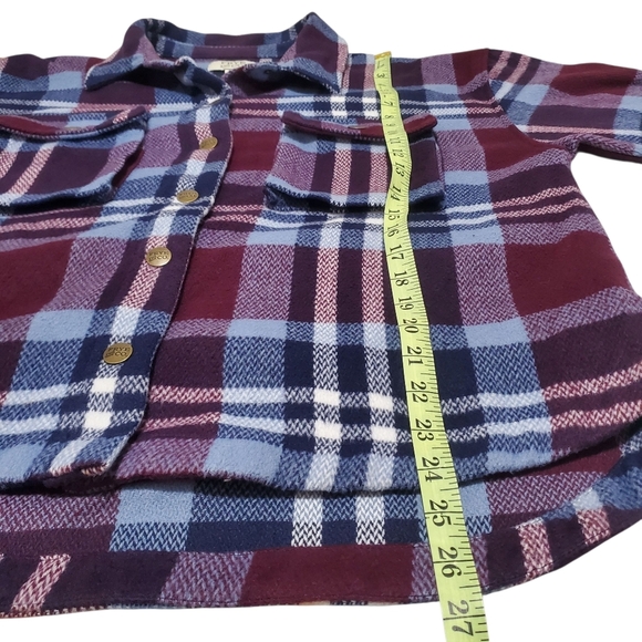 Frye Plaid Utility Shacket Jacket Button Front Pockets - Picture 12 of 15